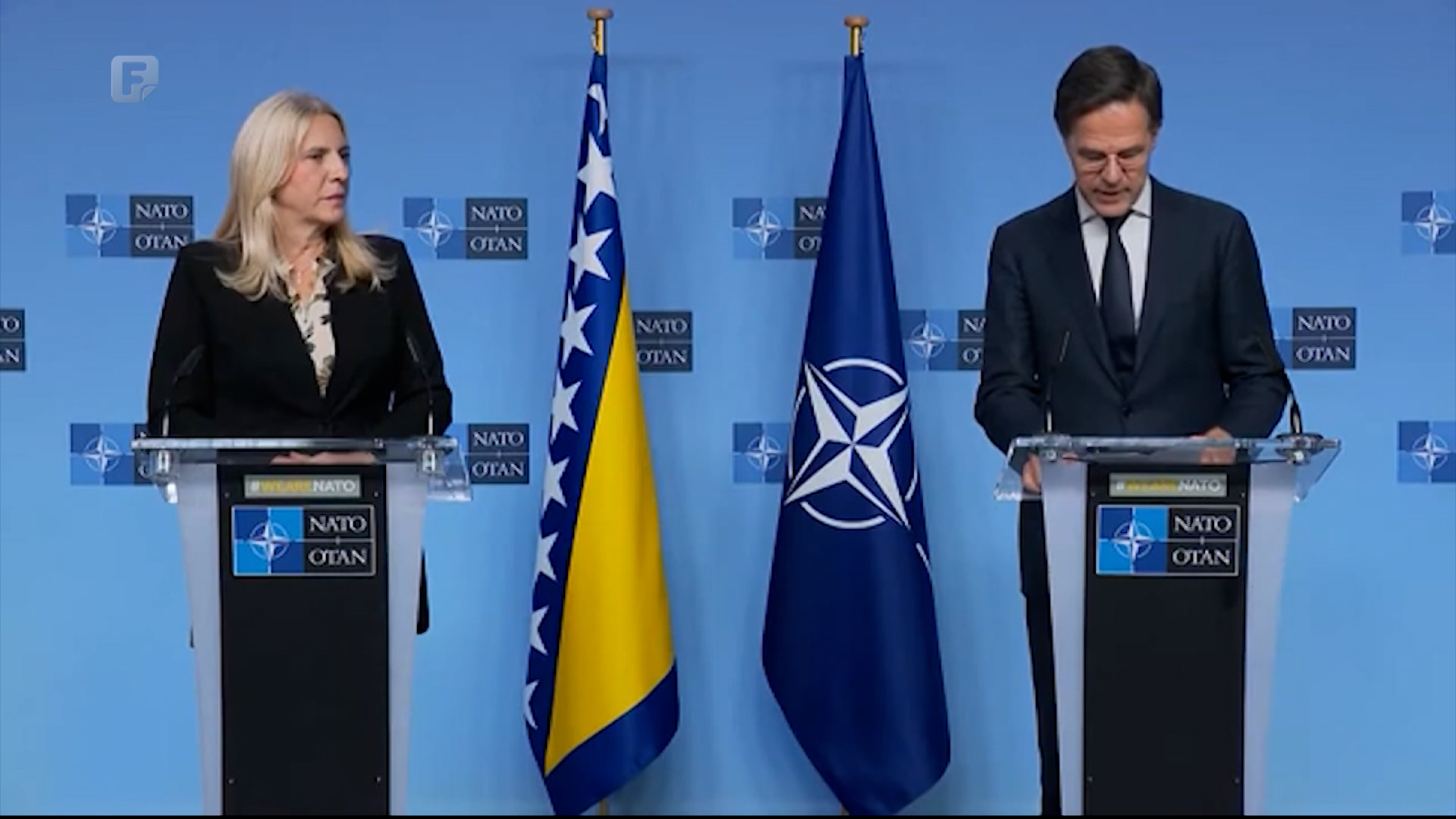U Briselu sastanak Cvijanović - Rutte: NATO ostaje posvećen Bosni i Hercegovini